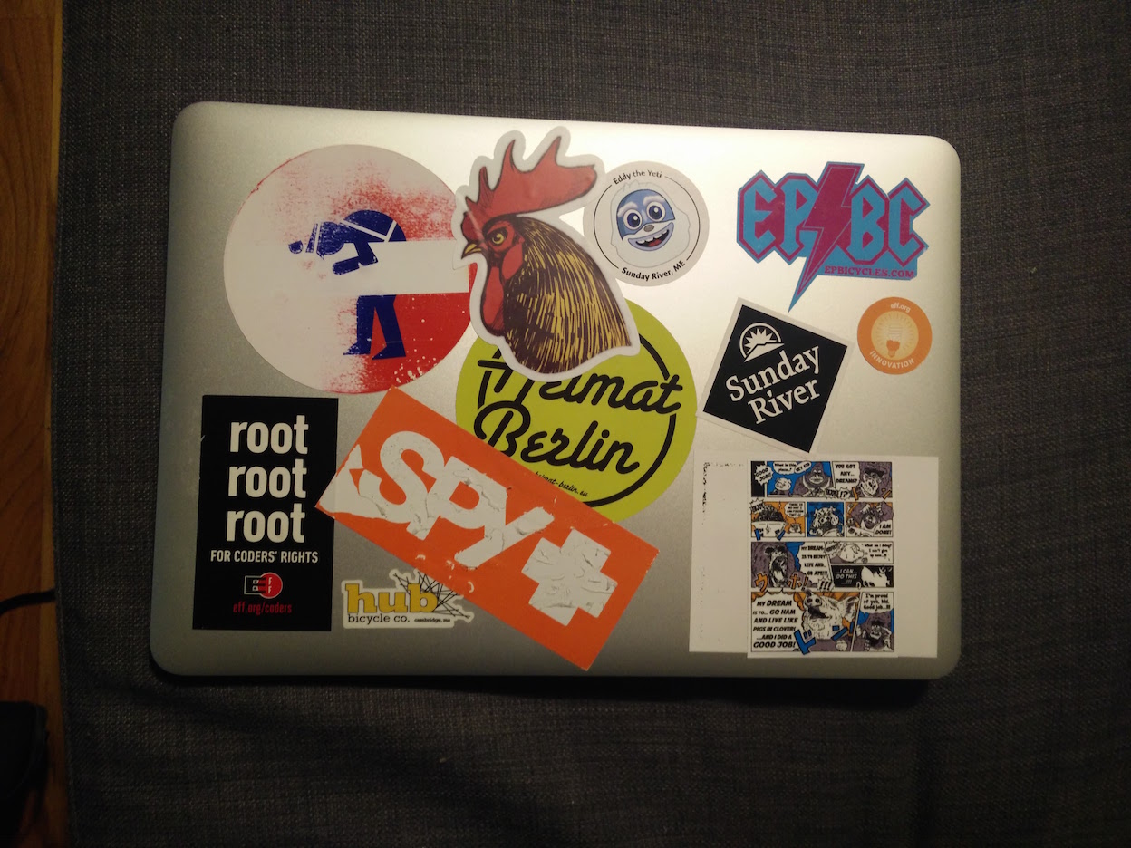 My laptop stickers.