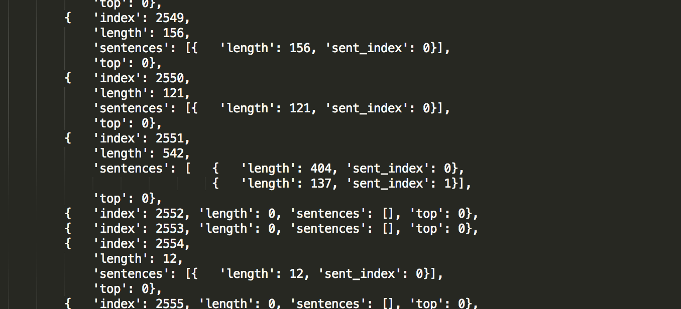 Screenshot: JSON data without text.